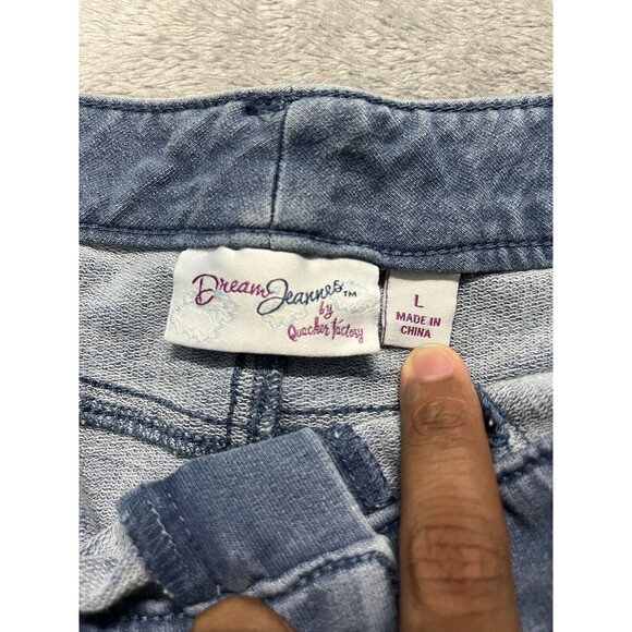 Dream Jeannes By Quacker Factory Jeans Women’s Large Rhinestone Heart Pants - Picture 5 of 7